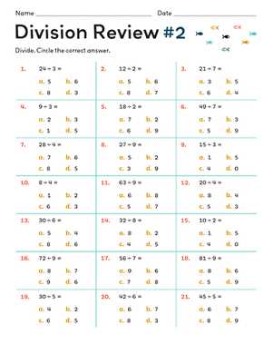 class 4th division worksheet