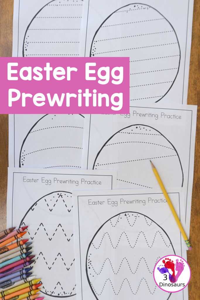 easter pre writing worksheets