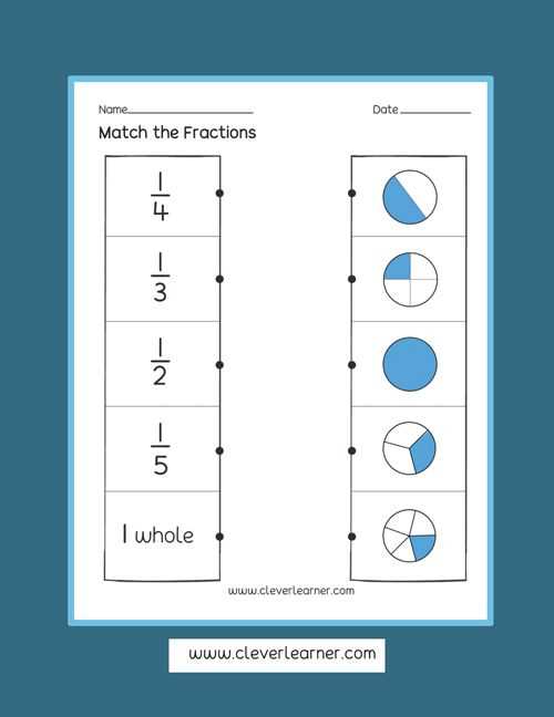 fractions worksheets kindergarten