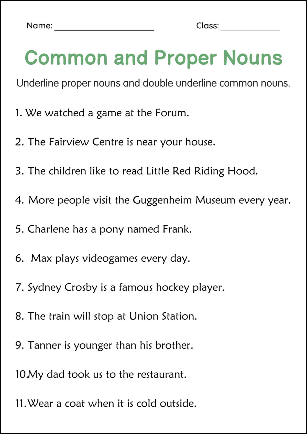 2nd grade grammar worksheets