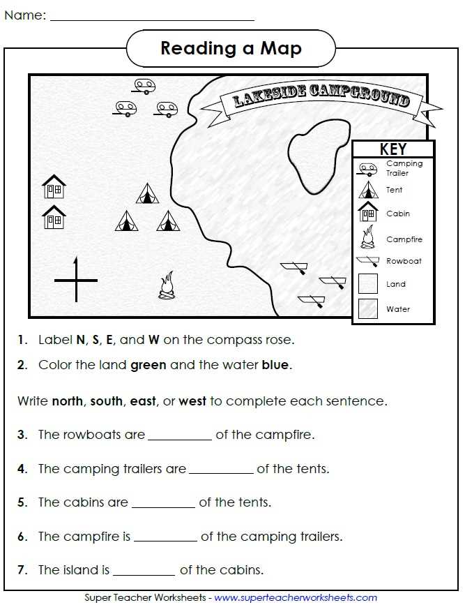 compass rose worksheet 1st grade