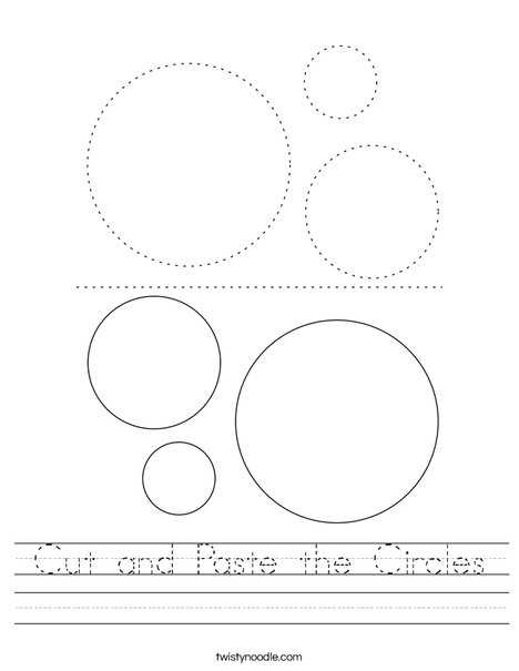 circle worksheets kindergarten