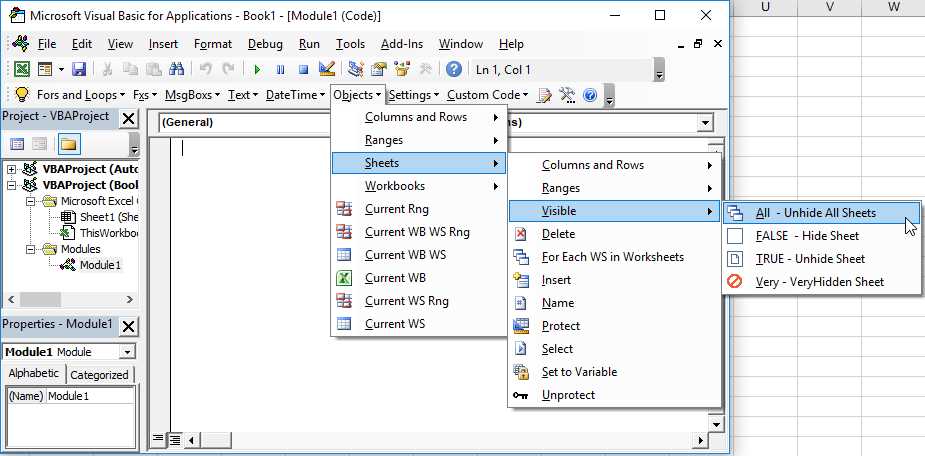hide worksheet vba