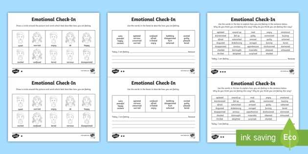 printable emotional check in worksheet printable emotional check in worksheet