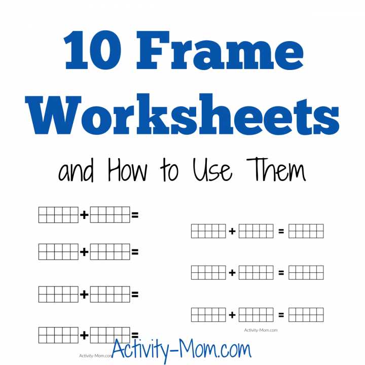 10 frame addition worksheet