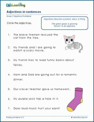 adjective worksheet 2nd grade