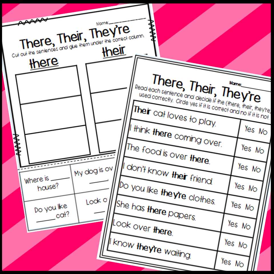 there their and they re worksheet there their and they re worksheet
