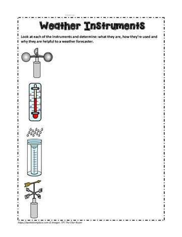 weather measuring instruments worksheet