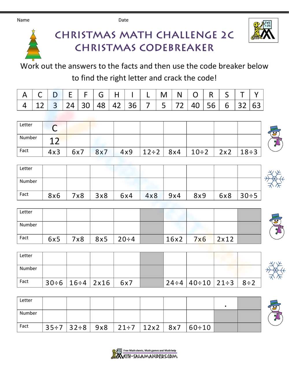 addition code breaker worksheet