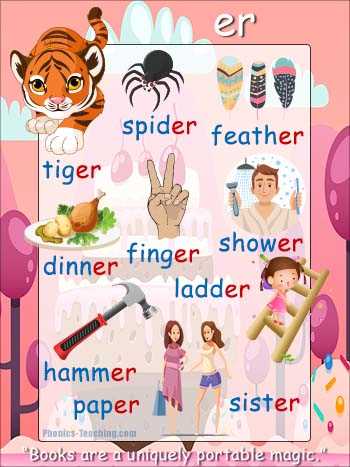 er digraph worksheet