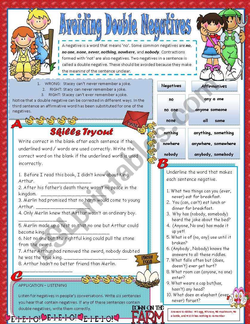 avoiding second person worksheet