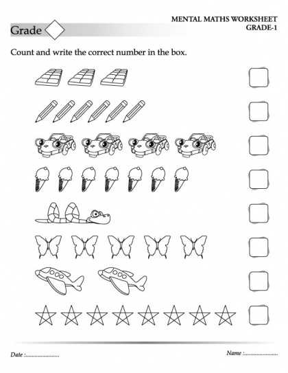 count and write numbers worksheet