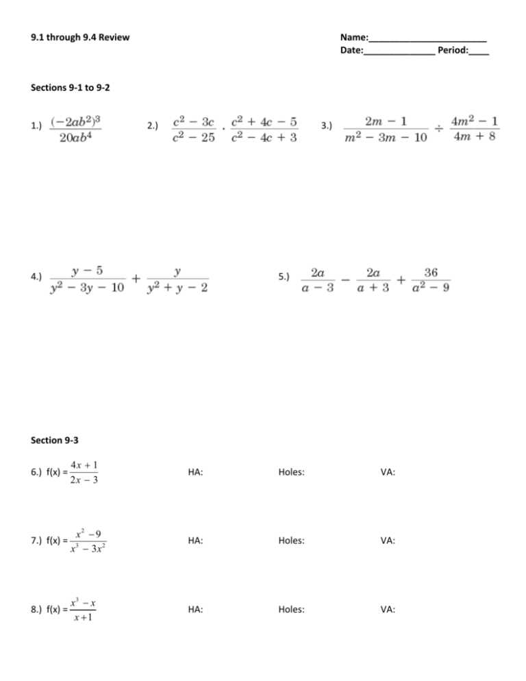 expressions equations and functions worksheet