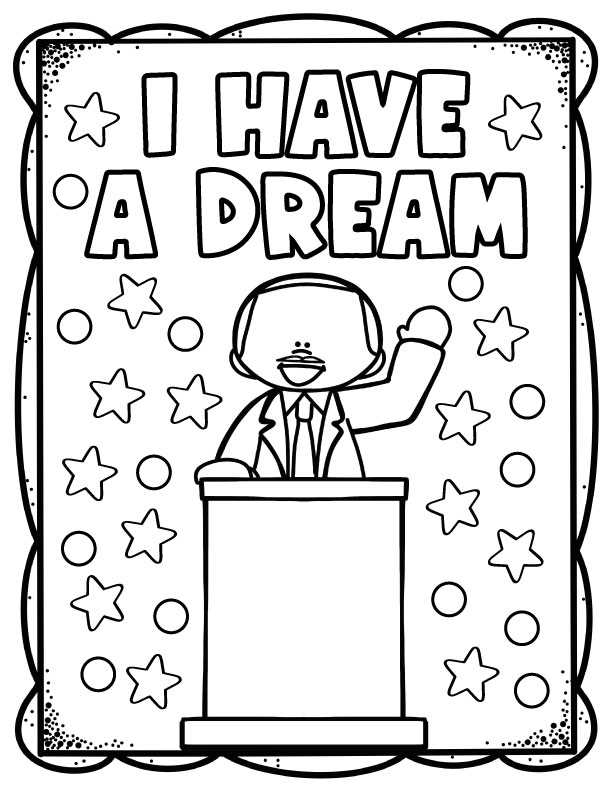 martin luther king coloring worksheets