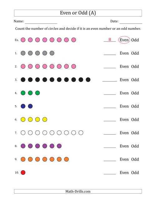 even or odd numbers worksheets