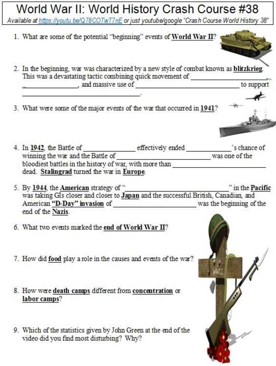 crash course world history 38 worksheet