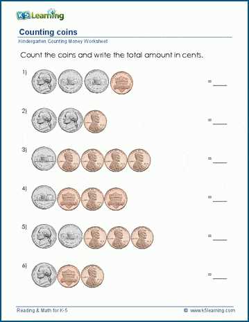 counting money for kids worksheets