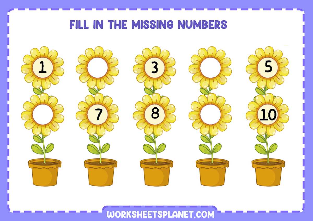 missing number worksheet