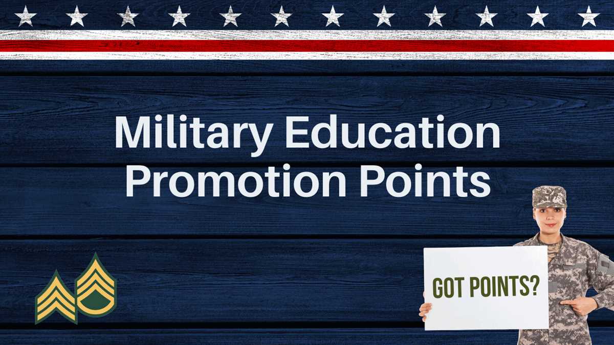 army points promotion worksheet