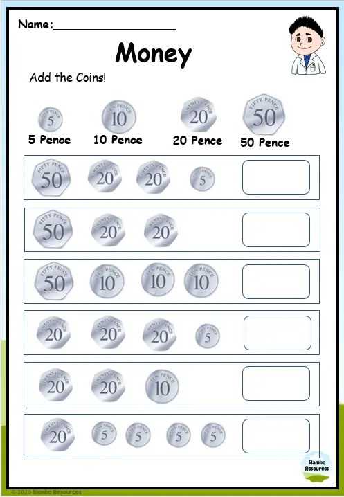 money worksheets for 2nd grade