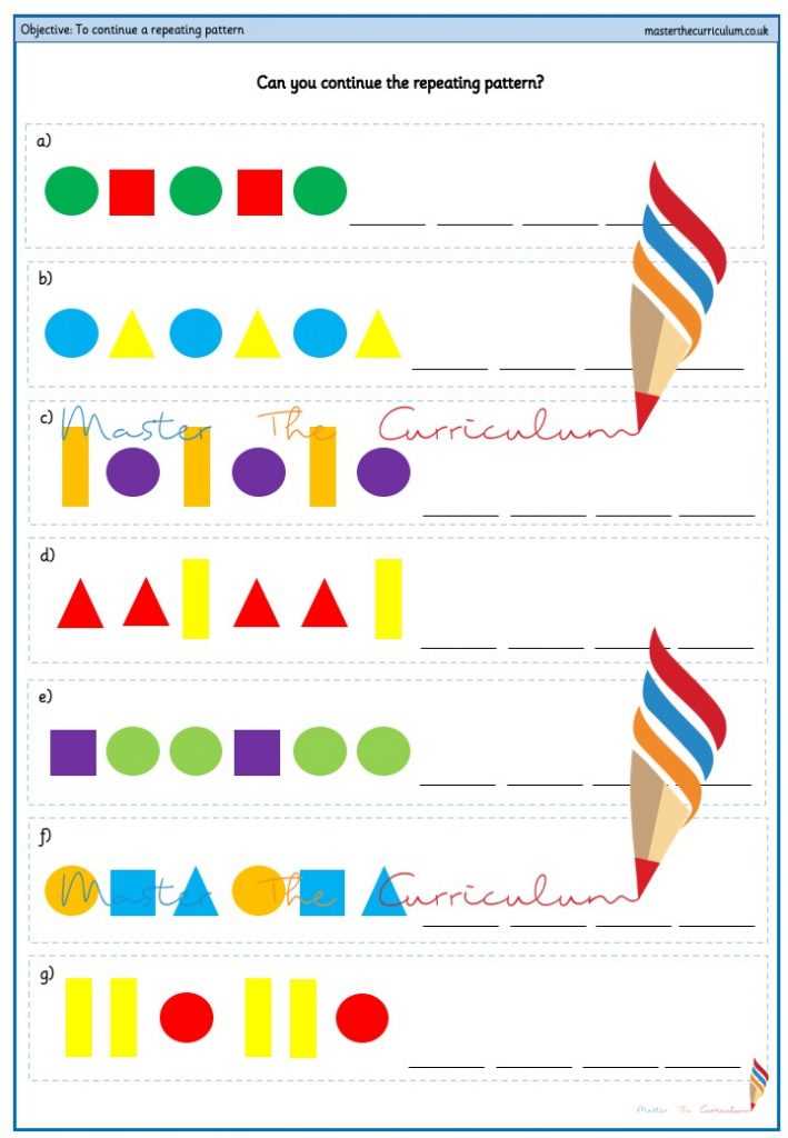 repeating patterns worksheet