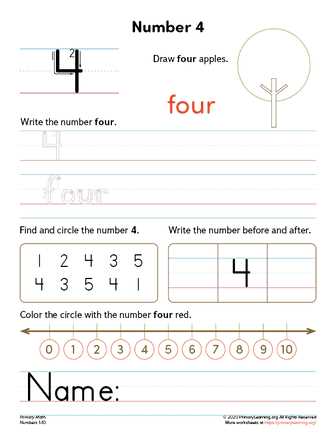 counting 1 4 worksheets