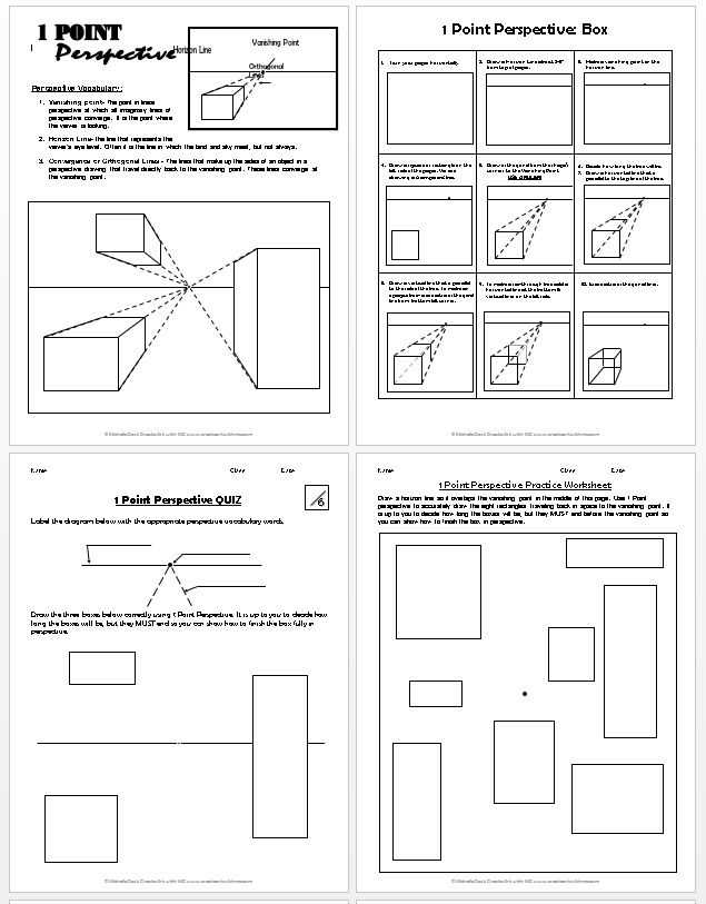 perspective drawing worksheets