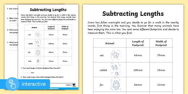 adding and subtracting lengths year 3 worksheets