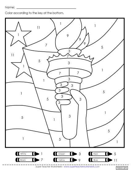 united states flag worksheet