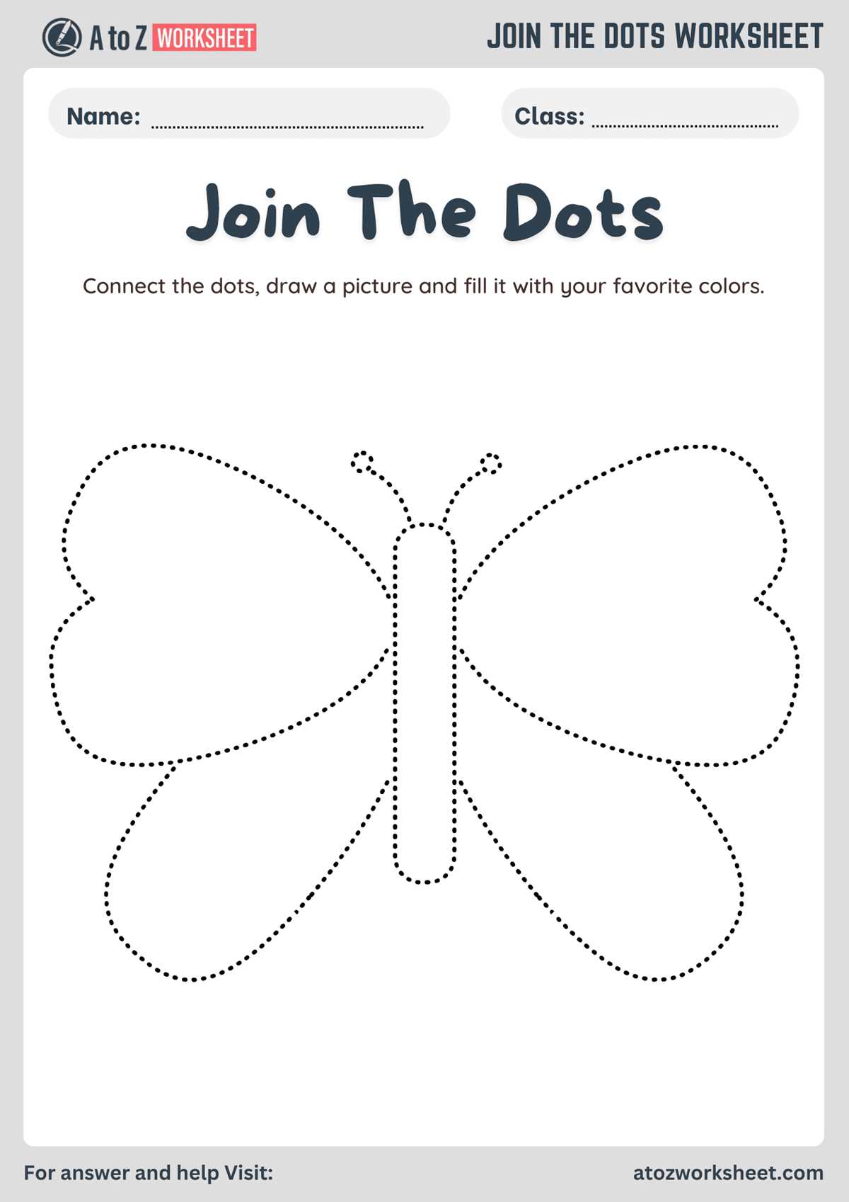 join the dots worksheet