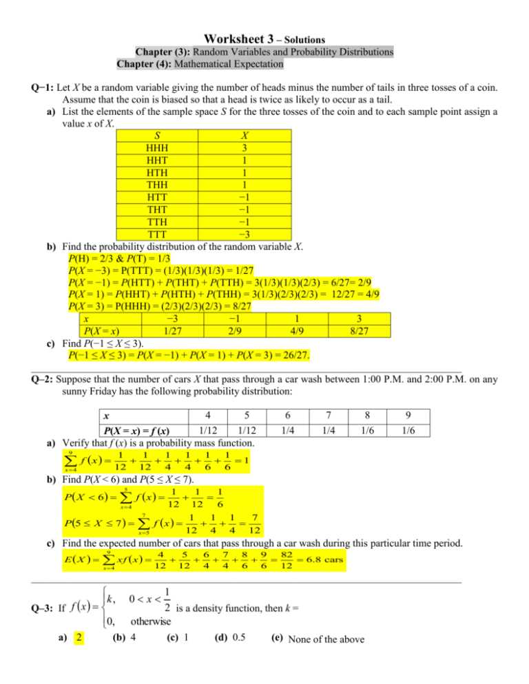 constructing probability distribution worksheet