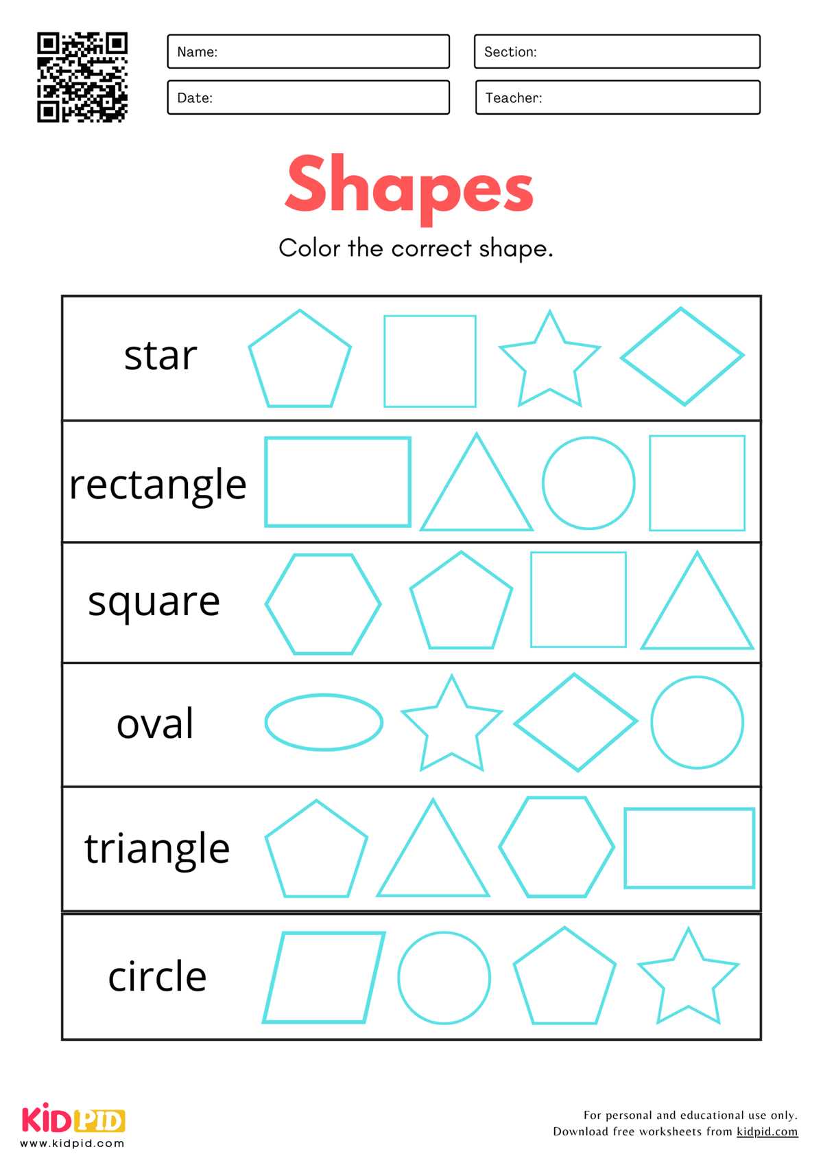 free kindergarten worksheets shapes free kindergarten worksheets shapes