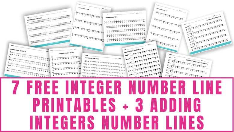 adding integers on the number line worksheet