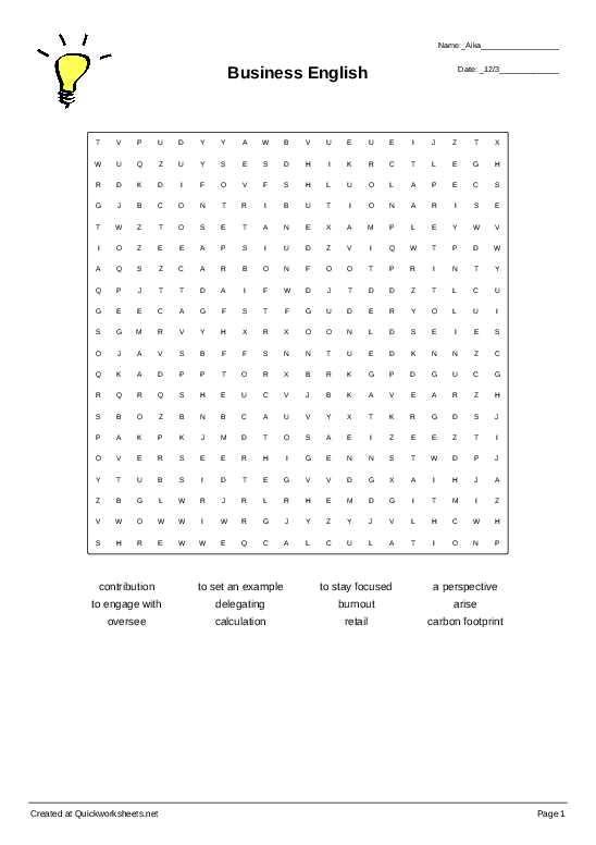 entrepreneurship worksheets for highschool students