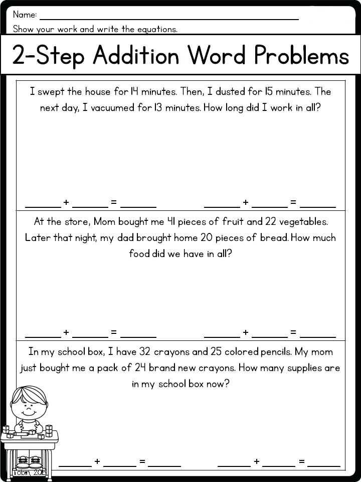 two step equation word problems worksheet
