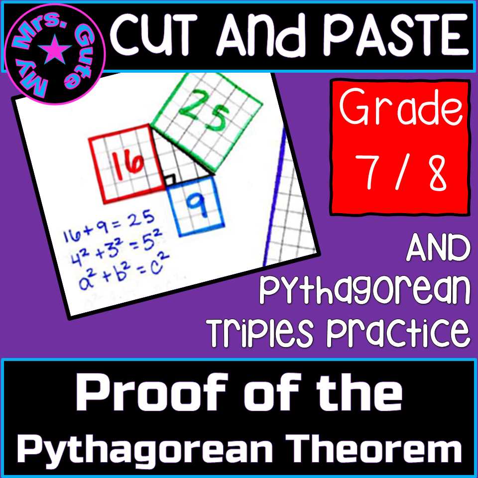 proving pythagorean theorem worksheet