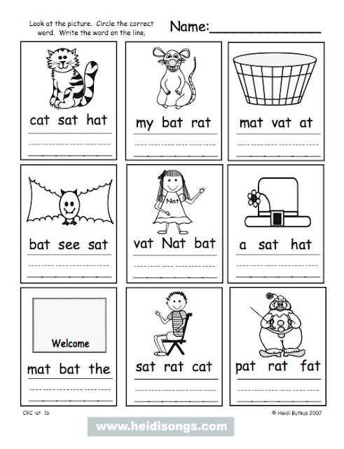 three letter words kindergarten worksheets
