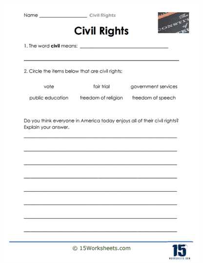 african american civil rights worksheet