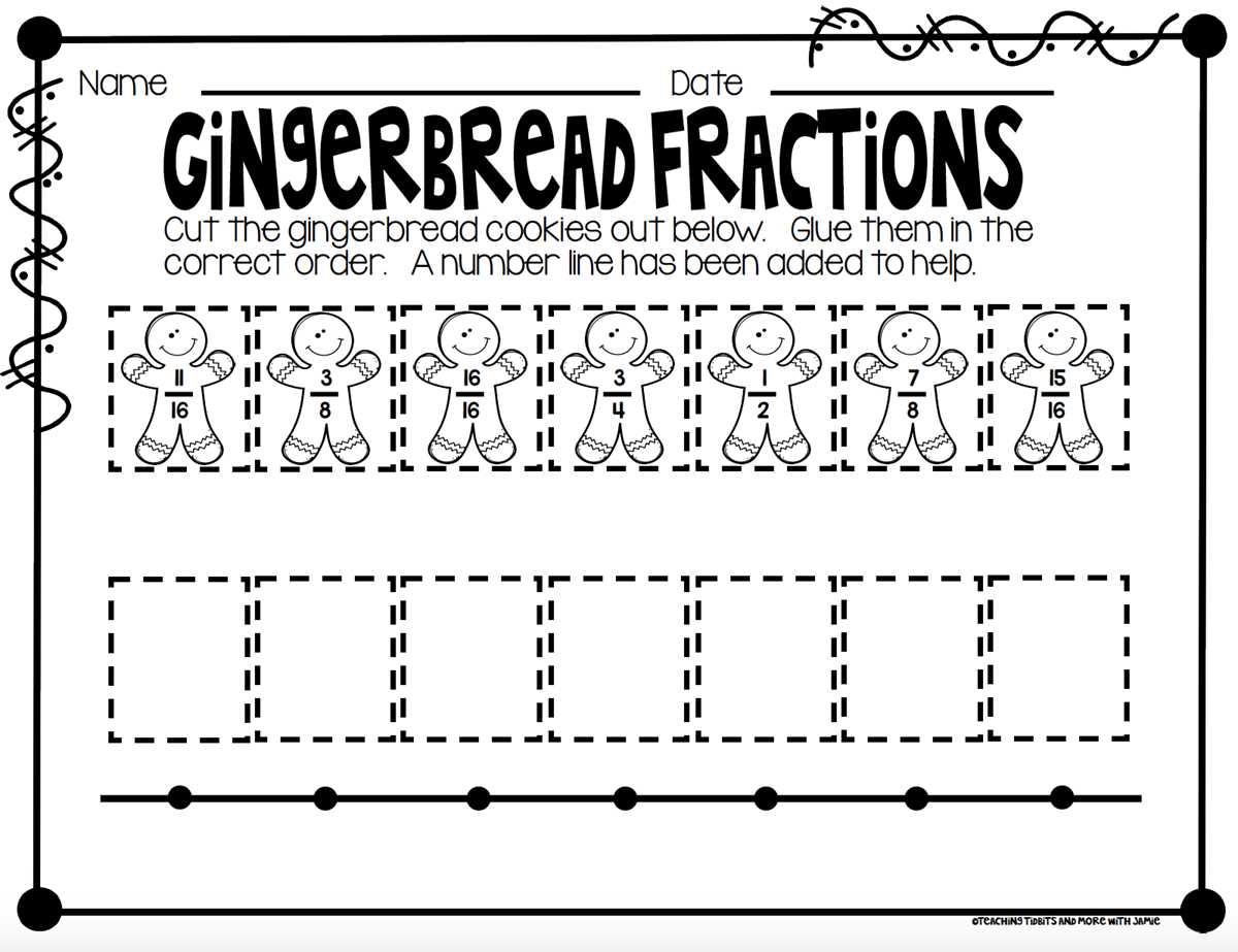 christmas fraction worksheets