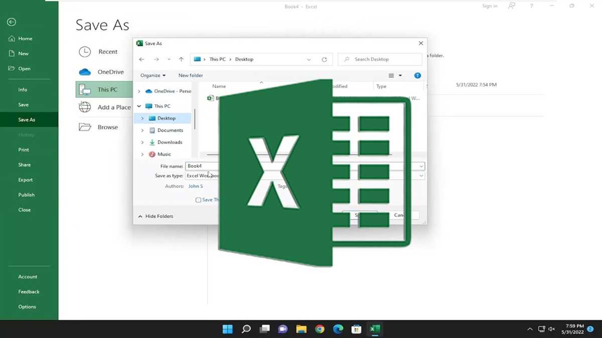how to save excel worksheet