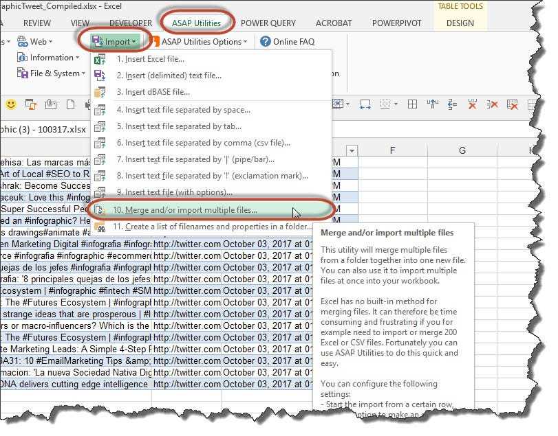 excel import multiple text files into one worksheet