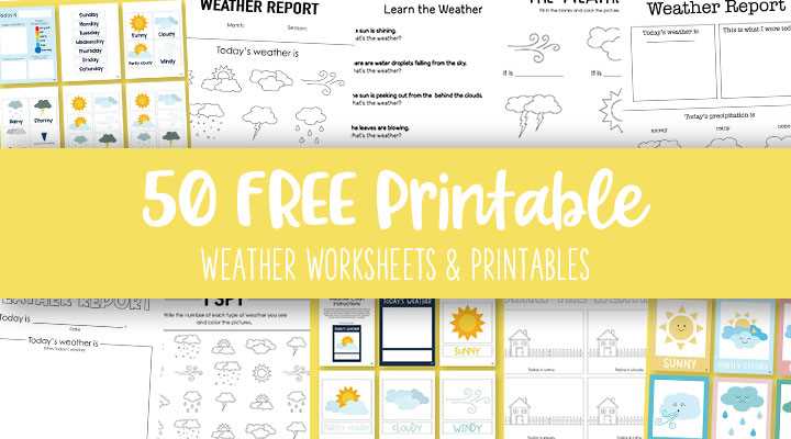 free weather worksheets for kindergarten