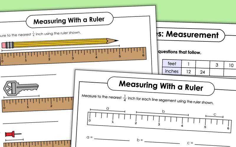 ruler measuring worksheets