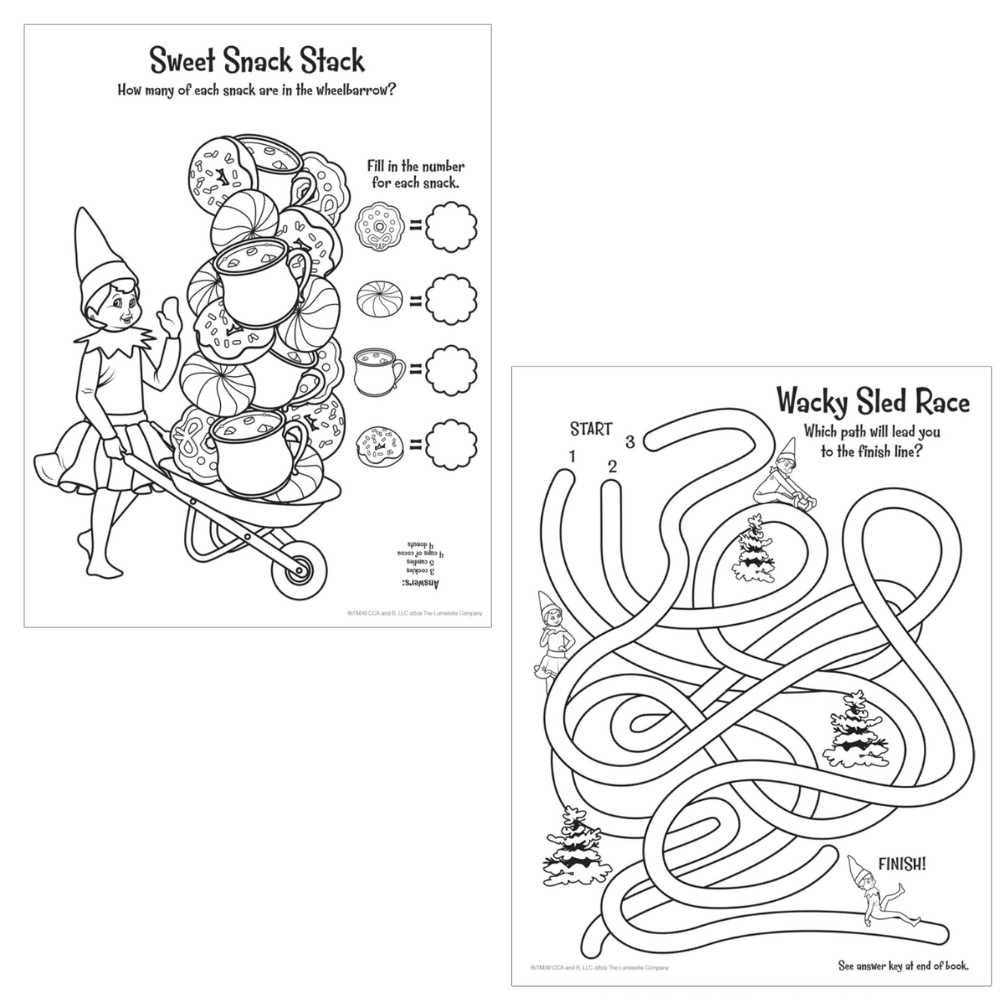 elf on a shelf worksheets