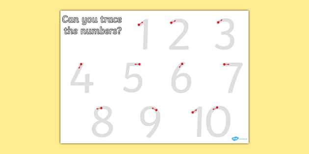 numbers 1 10 worksheet