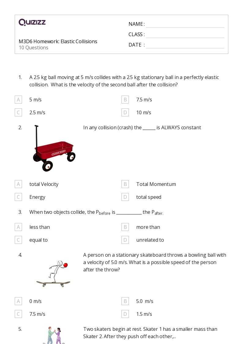 collision theory worksheets