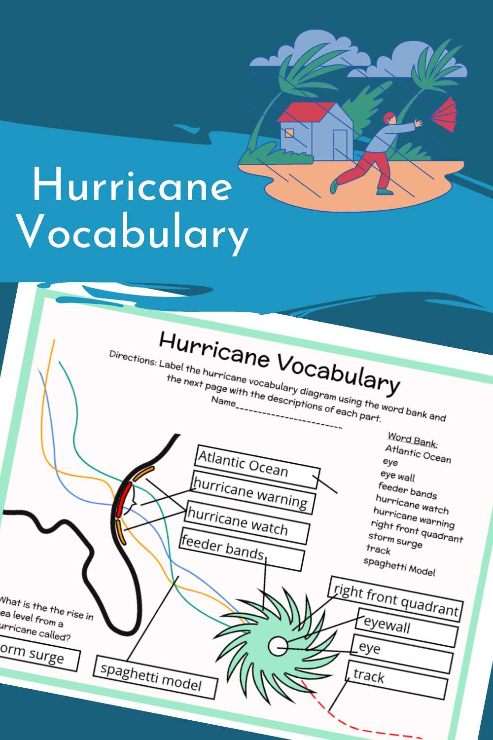 hurricane worksheet