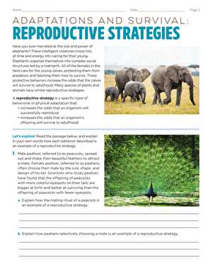 animal science reproduction worksheets