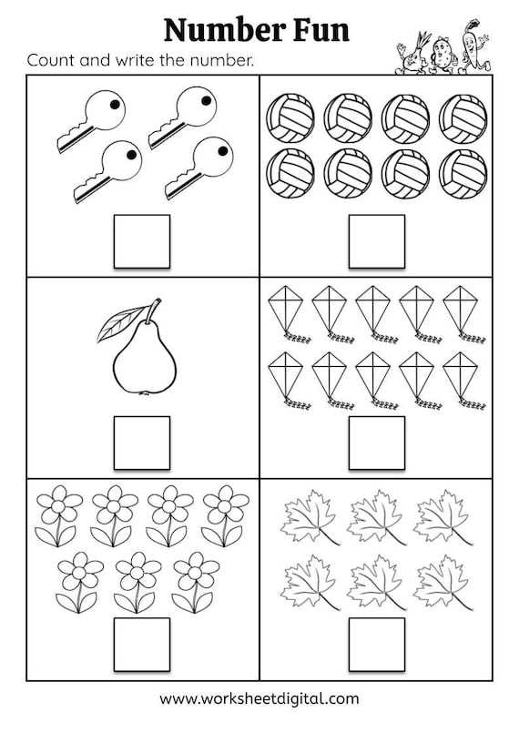 kindergarten math worksheets to print