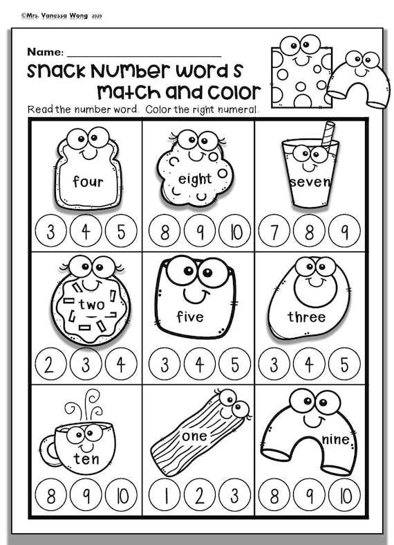 kindergarten maths worksheet